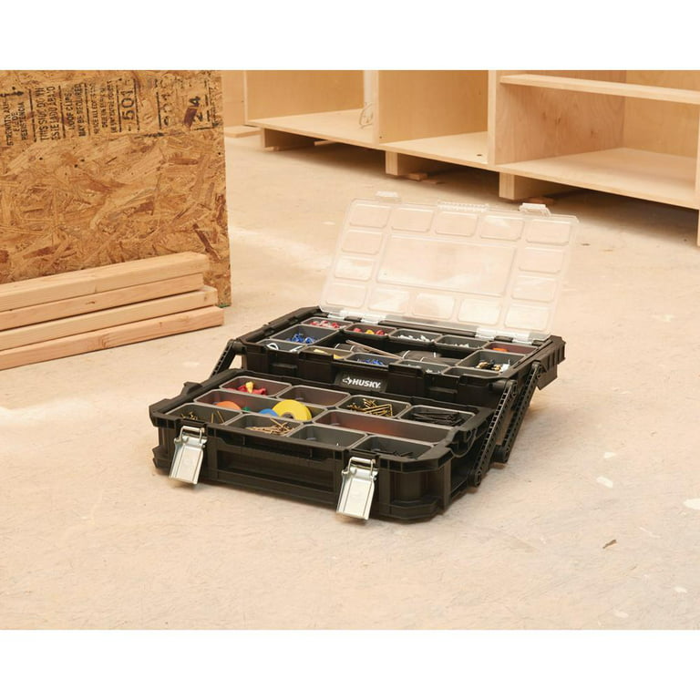 Husky 230379 22 in. 22-Compartment Connect Cantilever Organizer for Small  Parts Organizer 