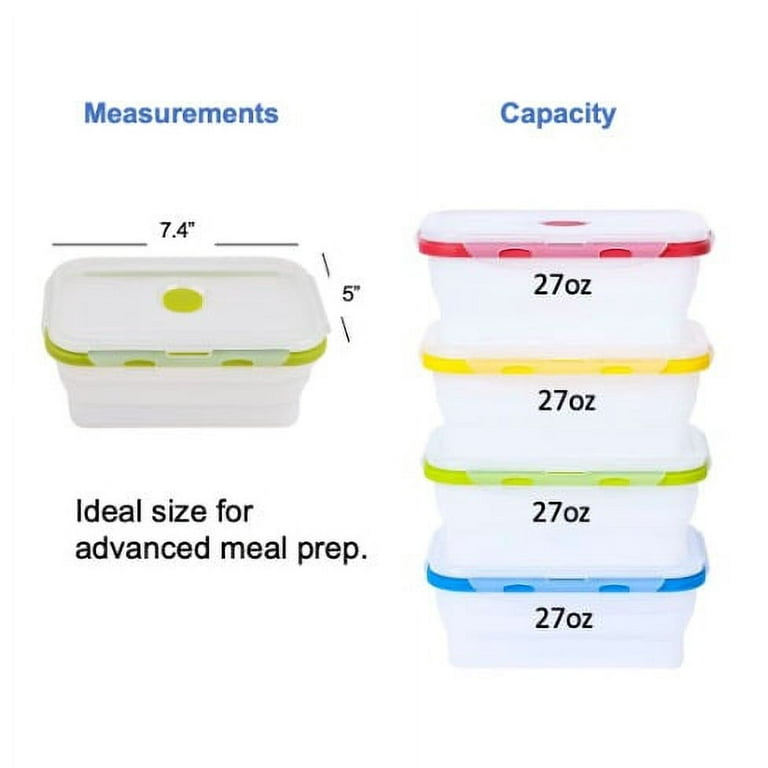 Collapsible Food Storage Containers, Round – Ecoberi