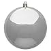 thumbnail image 3 of Vickerman 6" Silver Shiny Ball Ornament 4 per Box, 3 of 4