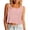 Pink, variant on QUNYINEY Tank Tops for Women Trendy Summer Crop Workout Striped Shirts Loose Fit Crew Neck Casual Vacation Sleeveless Women Tops