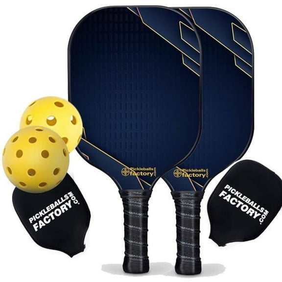 Pickleball Factory PB00043-3-G Best Pickleball Set - Little Boxs Best Pickleball Paddles 2023, Pickleball Beginner Set, Glassfiber Graphite