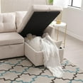 thumbnail image 4 of BISHE L Shaped Sectional Sofa with Pullout Bed, 81 Inch Convertible Sleeper with Reversible Chaise & Storage Seats, 2 in 1 Pull Out Couch with Side Pockets for Living Room, Apartment, Beige, 4 of 7
