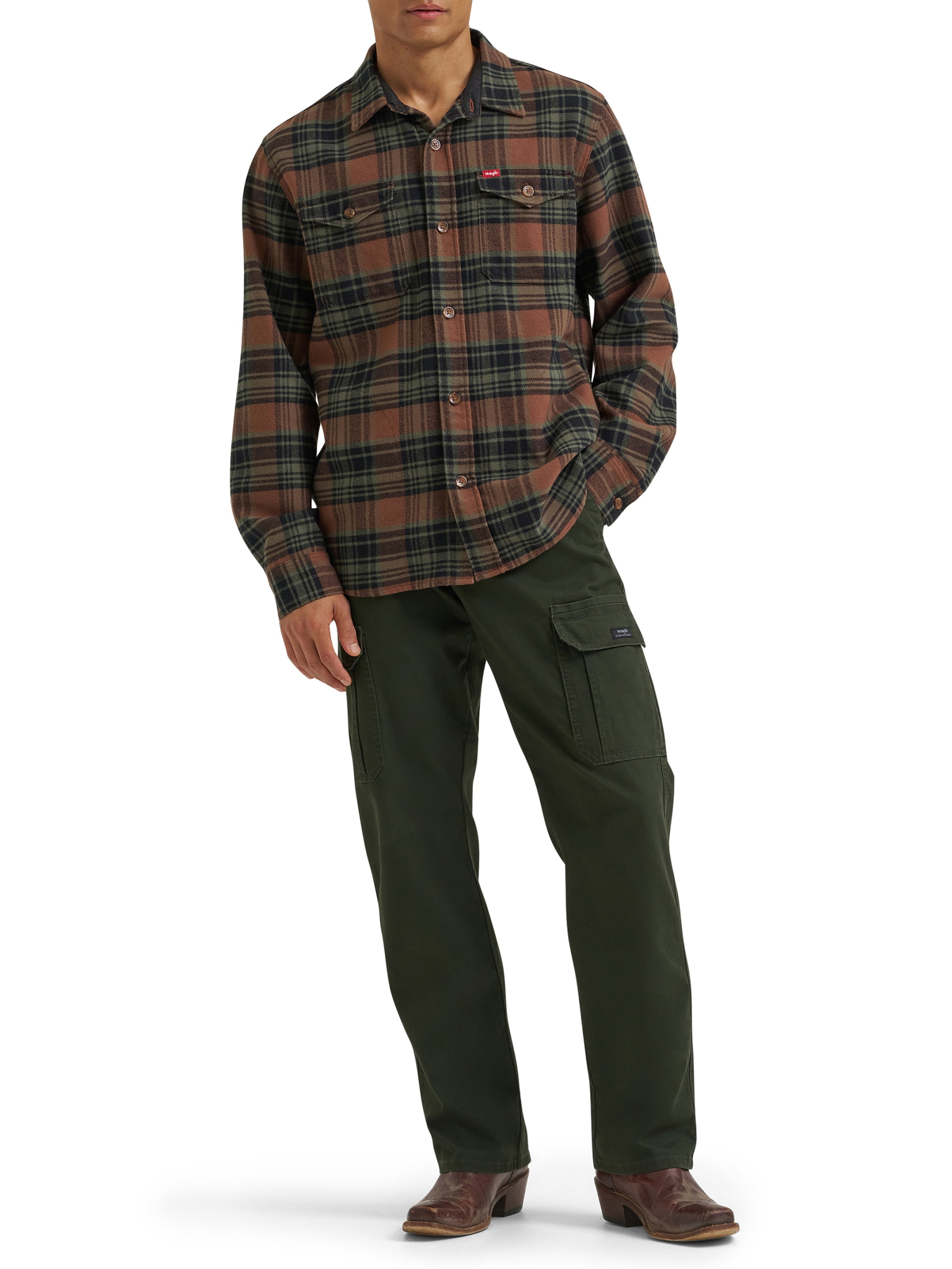 Wrangler Men's and Big Men's Relaxed Fit Cargo Pants With Stretch