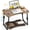 Carbonized, variant on Lap Desk for Bed Adjustable Height, Foldable Bed Table with Storage Drawer, Tablet Slot & Cup Holder, Portable Laptop Stand for Bed & Sofa, Bed Desk for Adults & Kids, Walnut