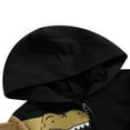 thumbnail image 4 of POINTERTECK Infant Boys Color Block Hooded Sweatshirt Kids Dinosaur Pattern Long Sleeve Zipper Cardigan with Pockets, 4 of 6