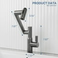 thumbnail image 2 of 360°Rotatable Bathroom Faucet, Bathroom Sink Faucet with Spray Function and Temperature Display for Anti-Skid Switch, Water Faucet for Lavatory, Restroom, Gunmetal, 2 of 7