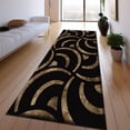 thumbnail image 2 of Marble Runner Rug, Luxury Black Gold Runner Rug, Modern Geometric Hallway Rug, Elegant Entryway Rug, Corridor Rug, Washable Rug, Floor Rug 60x18in/5x1.5ft, 2 of 5