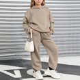 thumbnail image 6 of BXJX Girls Outfit Sets, School Outdoor Long Sleeve 2 Piece Hoodies and Joggers Sets Khaki Size 14-15 T, 6 of 7