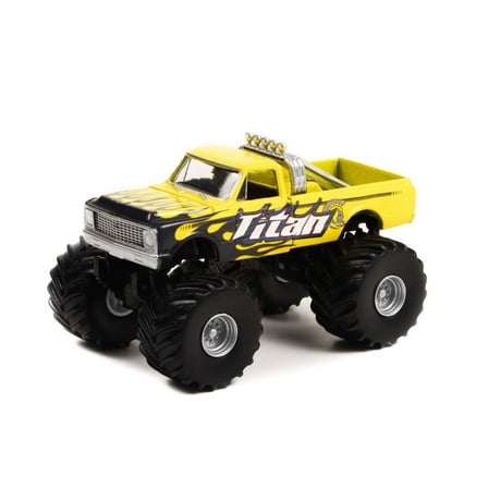 1972 Chevy C-10 Monster Truck, Titan - Greenlight 49110A/48 - 1/64 Scale Diecast Model Car