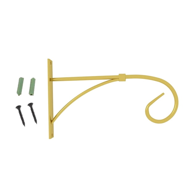 Soporte para colgar plantas, soporte de pared, ganchos metálicos para plantas, cesta colgante multiusos Oro