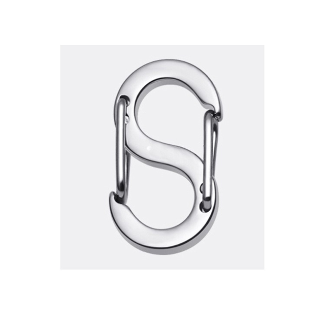 Hebilla en forma de S de acero inoxidable con ocho hebillas en forma de S, hebilla de resorte de doble cabeza, mini hebilla para colgar rápidamente al aire libre, accesorios de joyería