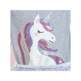thumbnail image 6 of Girls Dress Gray Unicorn Embroidered Purple Pleated Tulle Birthday Party 6 Years, 6 of 8