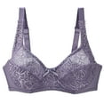 Aloohaidyvio Women's French Double Support Lace Wirefree Bra,Push Up