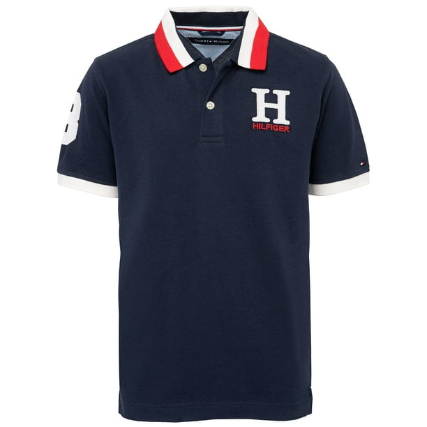 Polo Tommy Hilfiger de manga corta con estampado de hiedra elástica para niños