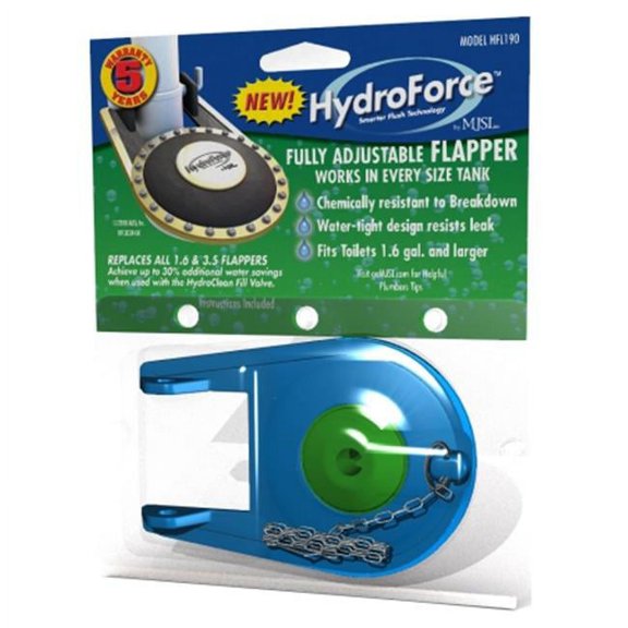 Mjsi Inc HydroForce Premium Adjustable Toilet Flapper HFL190