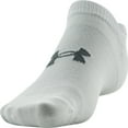 thumbnail image 2 of Under Armour Men's Essential Lite No Show Socks, 6-Pairs, White Locked-In Fit, Large, 2 of 4