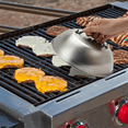 thumbnail image 5 of Griddle Accessories Heavy Duty 9in Wide Smashed Burger Melting Cheese Dome Cover Stainless Steel Basting Steaming, 5 of 6