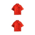 thumbnail image 4 of Qarigey Hiphop estilo casual niños camisa fiesta de niños otoño primavera tops ropa de rendimiento streetwear manga corta 140 cm Manga corta 140cm 2piezas, 4 of 6