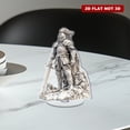 thumbnail image 5 of Rotating acrylic display featuring a knight in polished armor with a jeweled sword atop a jagged mountain with detailed rocky outcrops, 5 of 8