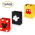 thumbnail image 1 of 12 PCS Mickey Party Favor Bags, Mickey Treat Candy Goodie Gift Bags for Baby Birthday Party Supplies Baby Shower Mickey Theme Party Decoration, 1 of 5