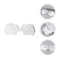 thumbnail image 2 of MasteelfCA 1 Pair Simple Stylish Lamb Ear Studs Lovely Funny Animal Ear Rings (Silver), 2 of 7