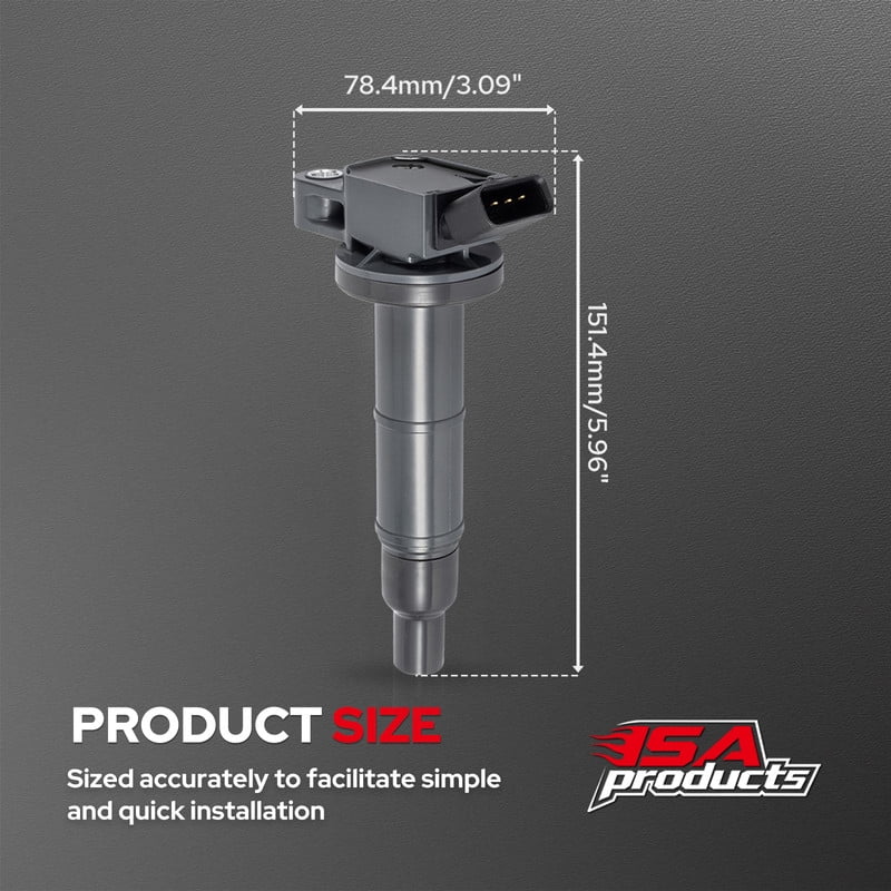 ISA Set of 4 Ignition Coil Pack 2002 2003 2004 2005 2006 2007 2008 2009 For Toyota Lexus Scion Camry Corolla Matrix RAV4 Solara Highlander tC xB HS250h 2.0L 2.4L V4 coils Replacement for UF333 C1330