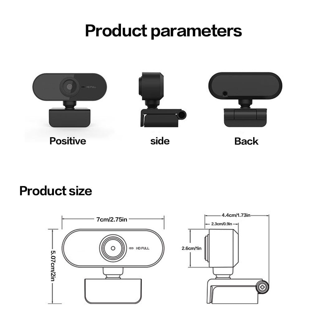 Web Camera Webcam with Microphone Adjustable Laptops Camera Web Camera for Computer USB HD Webcam