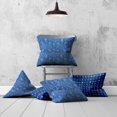 thumbnail image 5 of HomeRoots Blue, White Enveloped Coastal Throw Indoor Outdoor Pillow Cover, 5 of 7