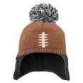 thumbnail image 2 of Infant Brown Las Vegas Raiders Football Head Knit Hat with Pom, 2 of 3