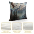 thumbnail image 4 of Orinice Eagle Mountain Trees Graphic Decorative Pillow Cover for Home Couch Living Room Bed Sofa 24x24in, 4 of 5