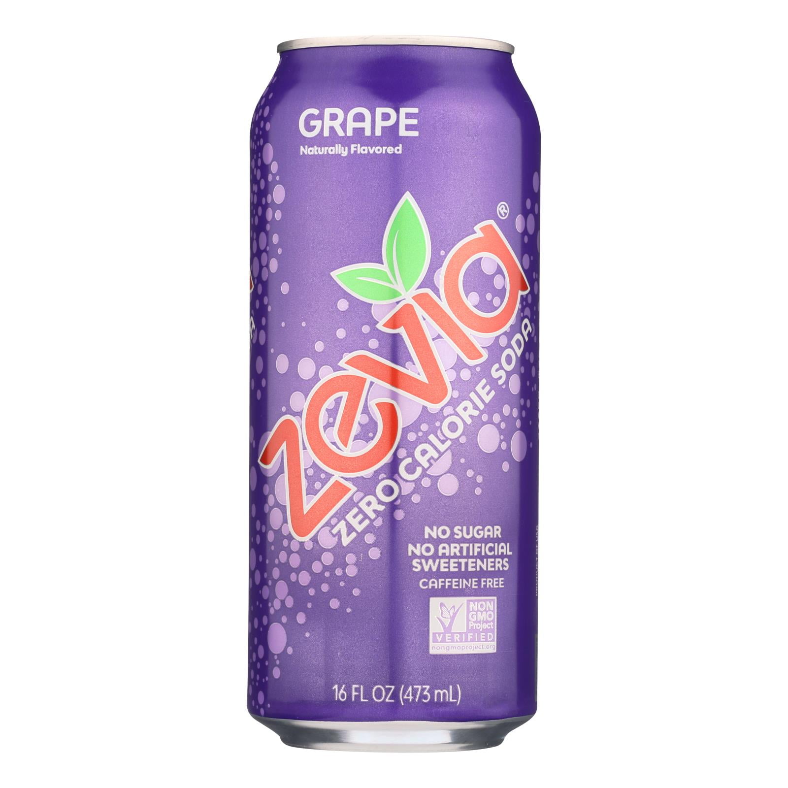 (12 Pack)Zevia Zero Calorie Grape Soda, 16 Fl Oz