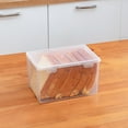 thumbnail image 4 of Tiitstoy Airtight Bread Storage Containers Bread Box Plastic Reusable Loaf Cake Clear Bread Dispenser Fresh Bread Organizer Bin, 4 of 8