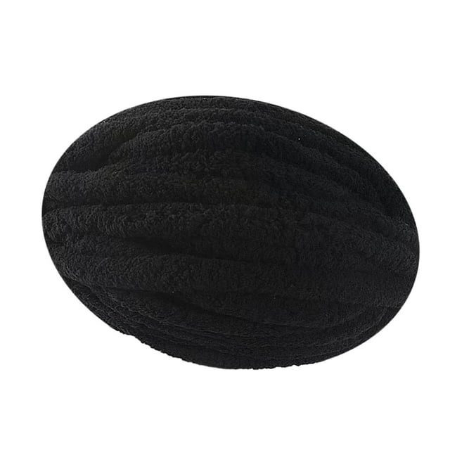 Thick Chunky Yarn, Heavy Yarn, Polyester Yarn, Comfortable Knitting Yarn, Chunky Black