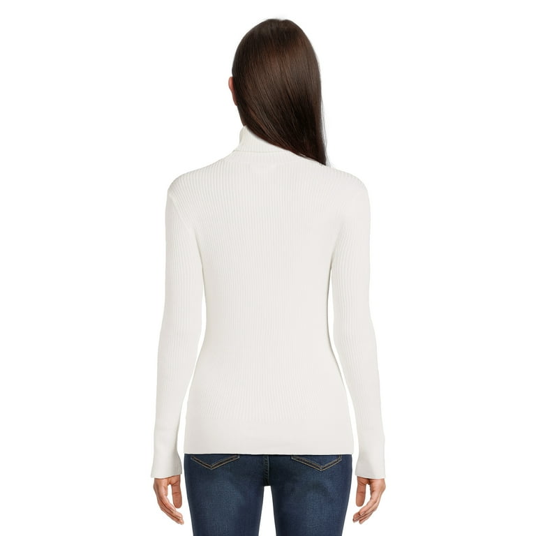 Time and Tru Women s Ribbed Knit Turtleneck Sizes XS XXXL Walmart