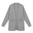 thumbnail image 6 of Lmnyox Women's Long Sleeve Cardigan Plain Open Front Cardigan Sweaters Casual Knit Cardigan with Pockets, 6 of 8