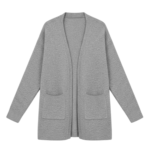 Ozmmyan Women's cardigan sweaters for womens Long Sleeve Open Front Loose Casual Solid with Pockets Fall Winter