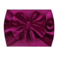 thumbnail image 2 of WUANDIXFA Baby Girl Bows Newborn Baby Girls Headbands Turban Hair Bows Hair Band Hair Accessories for Kids Toddlers Infants Newborn,Purple,One Size, 2 of 3