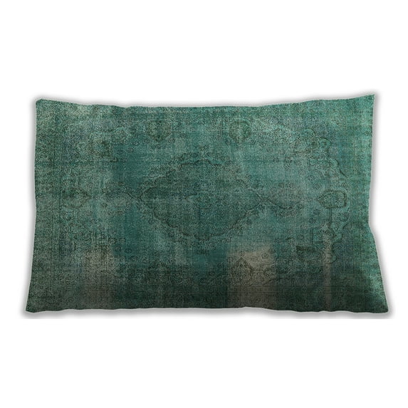 Ahgly Company Outdoor Rectangular Mid-Century Modern Lumbar Throw Pillow, 13 inch by 19 inch
