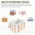 thumbnail image 6 of Yayeee Collapsible Cube Storage Bin with Lid Fabric Closet Decorative Basket with Handles, Various Toasts, 6 of 7