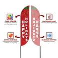 thumbnail image 2 of Happy Holidays Feather flag for Outdoor by DreamController | 11.5 FEET Long Polyester Outdoor Banner Flag for Easy Hang | HD Print Swooper Flag Only forHappy Holidays | UV & Snow Resistant | Made in, 2 of 5