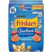 Purina Friskies Seafood Sensations Dry Cat Food 16lb Bag.