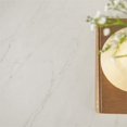 thumbnail image 5 of 20 inch Round Side Table in White Faux Marble and Acorn, 5 of 5