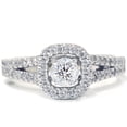 thumbnail image 2 of Pompeii 7/8ct Pave Halo Diamond Engagement Ring 14K White Gold (G/H,I2), 2 of 3