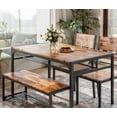 thumbnail image 3 of 43" Dining Room Table Set for 2-4, 4 Piece Kitchen Table Set with Bench and 2 Chairs, Storage Rack, Padded Seats, Small Space, apartments, Breakfast Nook, Gray, 3 of 11