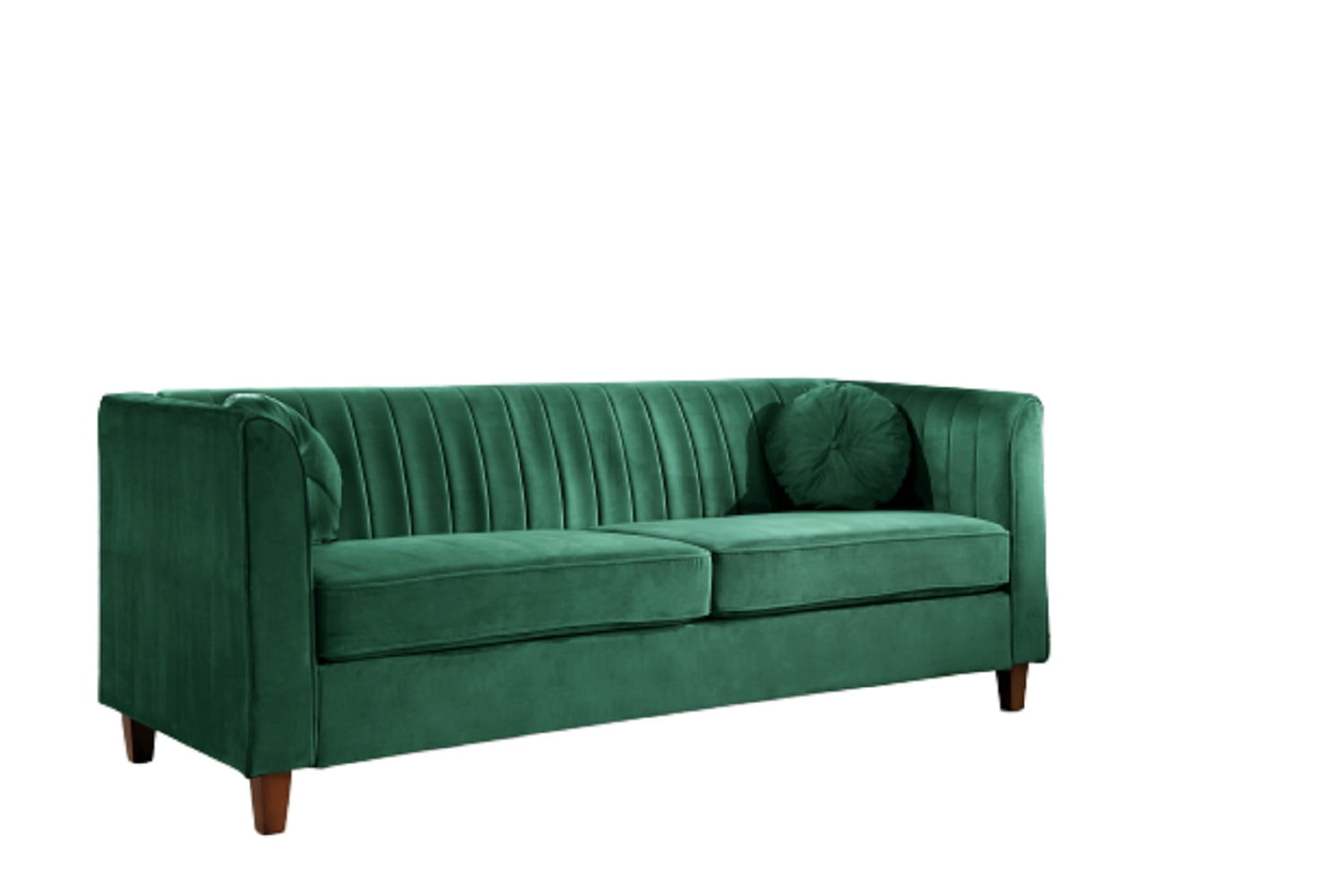 Uspridefurniture Arcola 80.7'' Velvet Rolled Arm Loveseat,Green