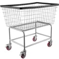 thumbnail image 5 of Wire Laundry Cart,4.5 Bushel Wire Laundry Basket with Wheels,35\'\'x15.7\'\'x22\'\' Commercial Wire Laundry Basket Cart,Steel Frame with Chrome Finish,5\'\' Casters,Wire Basket Cart for Lau, 5 of 8