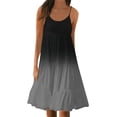 thumbnail image 2 of Kagetolytai Summer Dresses for Women 2024 Women's Summer Fashion Gradient Loose Splicing Casual Beach Tank Dresses Womens Summer Dresses Black S, 2 of 5