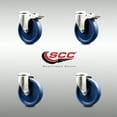thumbnail image 2 of 5 Inch 316SS Solid Polyurethane Swivel Bolt Hole Caster Set with 2 Lock Brake, 2 of 2