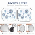 thumbnail image 6 of Xecao Pale Blue Lotus Flowers for Foldable Car Sun Shades (2-Pack) offer sun protection with an easy-fold design for convenient windshield shading., 6 of 7