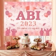 thumbnail image 3 of Abi 2023 Decorations 83*59inches Abi 2023 Backdrop Banner Rose Gold Graduation Decorations for Graduation We Are So Proud of You Party Exam Passed Party 2023 High School Graduation Decorations, 3 of 6